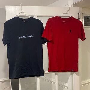 Bundle of (2) Michael Kors &Jordan Tshirt size Small good  condition unisex